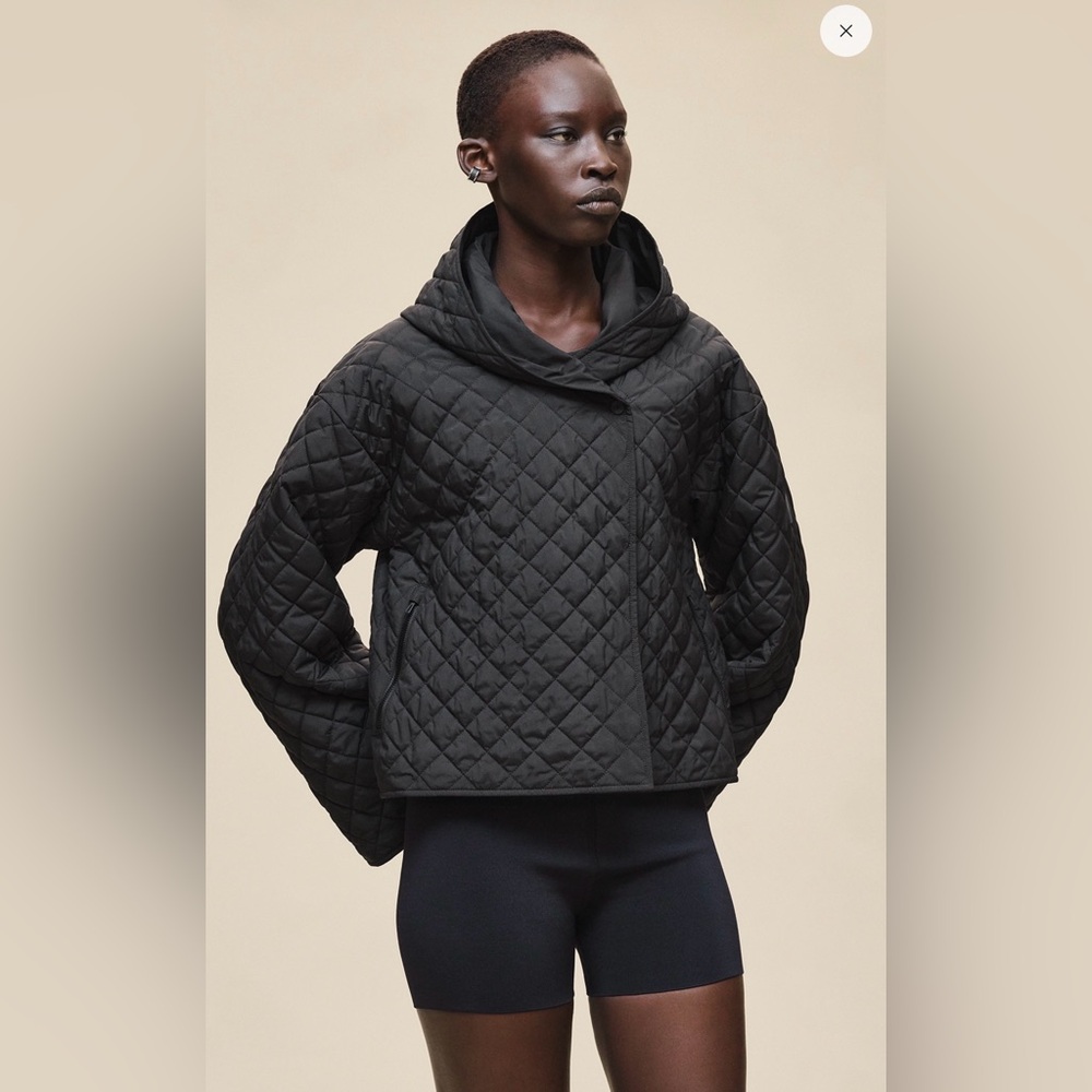 NWT Hermes Black Quilted Jacket Size 36
